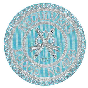 MASONIC Tyler Delantal Insignia Bordado a mano Lingote de plata Bordado fino de alta calidad - Product Image 6