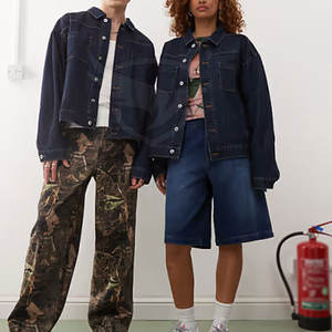 แจ็กเก็ตยีนส์ใช้ได้ทุกเพศเสื้อแจ็กเก็ตยีนส์ผ้าฝ้าย100% ดีไซน์ใหม่ทำจากปากีสถาน - Product Image 5