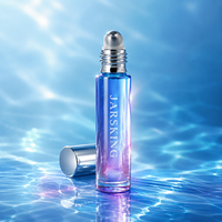 Flacon roll-on en verre électroplaqué de luxe 10 ml : Flacon roll-on élancé à finition métallique pour parfums de boutique et marques privées