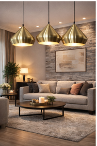 Lámpara colgante con cúpula de latón Aurora |   Acabado Pulido Mate LED |   Lámpara Colgante Pequeña de Altura Ajustable Tradicional para Oficina en Casa - Product Image 5