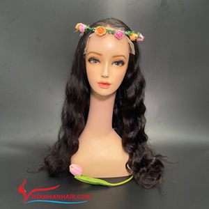 Meilleure vente cheveux raides naturels vietnamiens perruque ondulée naturelle pleine longueur Super Double dessiné couleur naturelle prêt à expédier - Product Image 3