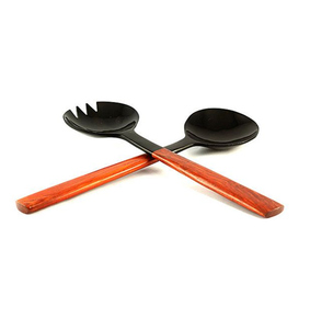 Diseño clásico Cuerno de búfalo natural Cena y ensalada Cucharas para servir Cubiertos Tenedor Utensilios Accesorios de cocina - Product Image 3