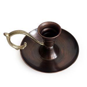 Candelero de Cobre Hecho a Mano, Decoración Navideña para el Hogar, Estilo Clásico, Acabado de Cobre Cepillado, 13.5cm X 10cm - Product Image 6