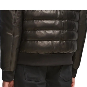 Veste d'hiver en peau de mouton véritable originale pour homme, col montant, logo frontal, imperméable, écologique, service OEM, haute qualité, sur mesure - Product Image 5