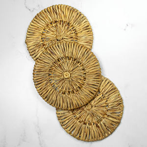 Set de table rond en jacinthe d'eau, tissé, directement du fabricant, pour assiettes et présentoirs - Product Image 2