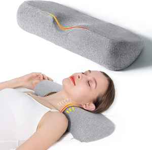 Almohada ortopédica de espuma viscoelástica para cuello cervical, soporte para aliviar el dolor para alineación de cuello y hombros - Product Image 1