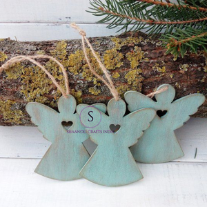 Etiquetas de estrella de madera de Navidad elegantes grabadas personalizadas para guirnaldas de boda y coronas etiquetas de regalo de árbol de Navidad - Product Image 5