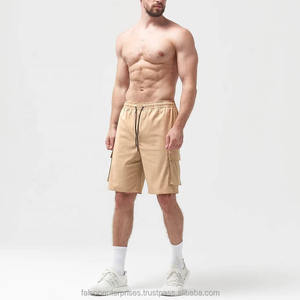 <b>Men's</b> Casual Work <b>Shorts</b> <b>With</b> 4 <b>Pockets</b> Breathable Lightweight Cargo <b>Shorts</b> Drawstring Waist Solid Pattern Working Pants - Product Image 4