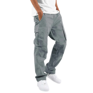 Gran oferta de pantalones Cargo con bolsillos para hombre, ropa informal para hombre, moda de verano, pantalones Cargo de longitud completa para hombre, pantalones para exteriores - Product Image 5