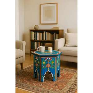 Taburete marroquí hecho a mano, puf otomano, cojín decorativo bohemio, reposapiés tradicional bereber, muebles para la sala de estar. - Product Image 1