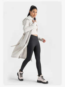 Vêtements de sport pour femmes, veste coupe-vent longue amovible - Tenues de sport imperméables et coupe-vent pour femmes - Product Image 6
