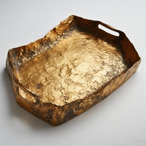 EliteGlow Premium Bandeja DE SERVICIO DE ALUMINIO Lujo Superficie ancha Sofisticado Borde Detalle para entretenimiento sofisticado - Product Image 2