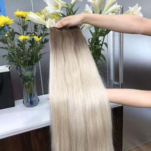 Vietnam Usine En Gros Double Dessiné Cuticule Aligné Vierge Cheveux Bande Dans Les Extensions De Cheveux Humains Ombre Couleur - Product Image 1