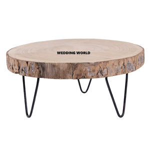 Soporte de pastel de madera de forma redonda de tres neumáticos, artículos para el hogar y el Hotel hechos a mano de calidad Premium, soporte de pastel de madera de diseñador elegante clásico - Product Image 3