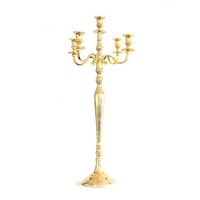 Centre de table candélabre de bonne qualité plaqué or de luxe avec taille et forme personnalisées Fabriqué à la main petit et moyen pour Noël utilisé