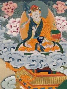 Thangka peint à la main : Guru <span class=keywords><strong>Pema</strong></span> Gyalpo - le Roi du Lotus - Product Image 6
