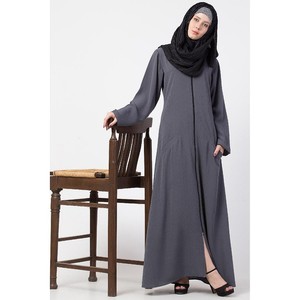Nouvelles arrivées 2024 Abaya modeste ouverte sur le devant, robe de bal confortable à prix économique, silhouette avec taille naturelle - Product Image 2