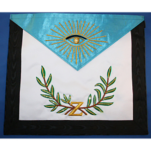 Rite écossais 4e degré tablier de luxe brodé à la main de haute qualité sur mesure conception maçonnique aimant d'insigne à coudre attaché - Product Image 6