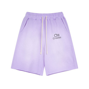 CHARR Men's Solid Gray Cotton Bermuda <b>Shorts</b> Drawstring Waist Casual Style Front Logo Pocket Design - Product Image 2