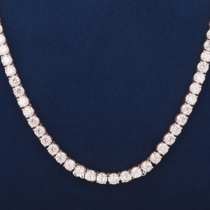 4MM Fashion Jewelry <b>Necklaces</b> 925 <b>Silver</b> Diamond Hip Hop Chain Iced Out Lab Grown <b>Tennis</b> Chain for Men - Product Image 3