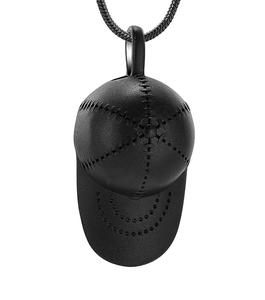 Urna de cremación de acero inoxidable negro, joyería, cenizas, gorra de béisbol, collar de urna para cenizas de seres queridos, regalo para mujeres y hombres, tamaño personalizado - Product Image 6