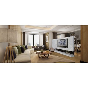 แผ่นควอตซ์คริสตัล Calacatta Abezzo พรีเมียม ขนาดใหญ่ ดีไซน์ทันสมัย กันน้ำ ทนทาน เหมาะสำหรับใช้ในครัว - Product Image 3