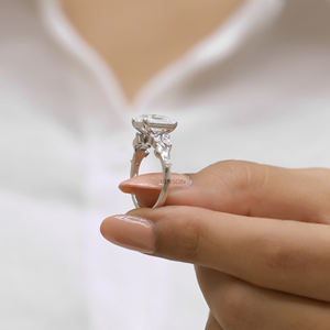 VINSON 2,5 quilates corte radiante Moissanite ramita anillo de compromiso, ramas de estilo árbol alrededor de su dedo anillo de la naturaleza - Product Image 5