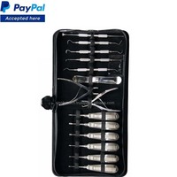 Ensemble d'instruments chirurgicaux vétérinaires dentaires de luxe 14 pièces de haute qualité pour chevaux, poignée standard, en acier inoxydable 316L