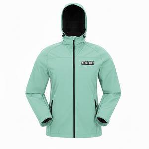 Chaqueta Impermeable Unisex de Softshell, 100% Poliéster, Cortavientos, Ligera, con Cremallera, Antibacteriana, con Capucha, para Senderismo y Esquí - Product Image 1