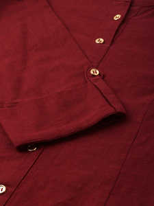 ชุดเคอร์ตาพาเลซมีกระดุมผ้าคอตตอนมีสไตล์ของผู้หญิงชุดสวมใส่สบายๆเก๋ไก๋หลากหลายสไตล์สำหรับใส่นอกสถานที่ในฤดูร้อนอย่างเป็นทางการในโอกาสต่างๆ - Product Image 3