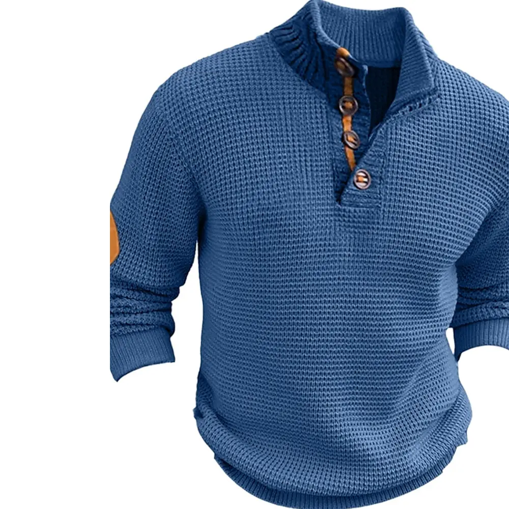 Nuevo Otoño Invierno Polo cuello hombres sudaderas Color sólido moda Casual desgaste lana suéter de alta calidad para hombres