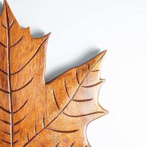 Wall Hanging Wooden Leaf Plaque <b>Arts</b> Wholesale Wood CNC Carving 3D <b>Art</b> From Vietnam Custom Design Accept - Product Image 6