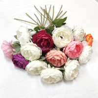 Fleurs de pivoine artificielles en soie de haute qualité, tige unique de 61 cm, pour accessoires de mariage et décoration de salle d'exposition (vente en gros)