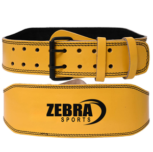 เข็มขัดพยุงหลังยกน้ำหนักปรับได้หนังวัวแบบมืออาชีพป้องกันแบบห่วงปิดสำหรับยิม - Product Image 3