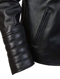 Chaqueta de motorista de cuero para niños al por mayor, Chaleco de cuero verde OEM para hombre, logotipo frontal informal de invierno teñido liso - Product Image 3