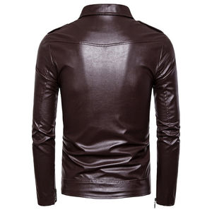 Veste en cuir véritable pour hommes Veste en cuir véritable avec broderie Veste en cuir de vachette - Product Image 5