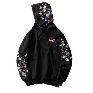 Personalizado de alta calidad letra Chenille bordado pulóver cremallera Sudadera con capucha hombres impreso tallas grandes diseño personalizado Color sólido - Product Image 2