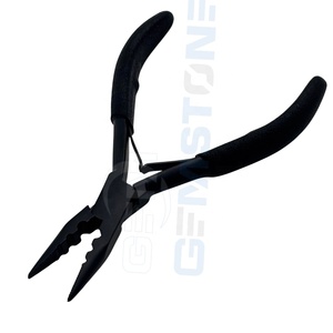 Pince à extensions capillaires professionnelle en acier inoxydable de 6 pouces pour micro-anneaux de 3 mm, 4 mm, 5 mm et perles nano, outil de pose d'extensions capillaires à boucle - Product Image 1