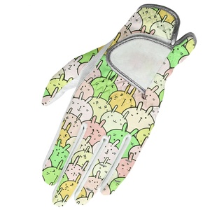 ถุงมือกอล์ฟหนังแท้สีขาวสำหรับผู้ชาย ลายใบไม้สีม่วง พิมพ์ลายดิจิทัล กันลื่น สำหรับมือขวา ปิดด้วยแถบตีนตุ๊กแก - Product Image 3