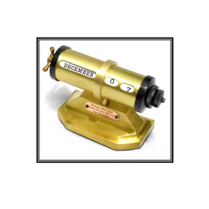 Elegante Calendario de escritorio vintage con acentos de latón y acero inoxidable y aluminio, acabado de 2 tonos para regalos de cumpleaños, Decoración de mesa - Product Image 2