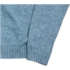 เสื้อคาร์ดิแกนผู้ชายแขนยาว คอวี ลายสก็อต ดีไซน์พิเศษ สำหรับฤดูหนาว แบบโปร่ง ติดกระดุม  ลำลอง  ถักนิตติ้ง  ตกแต่งด้วยลายปัก - Product Image 4