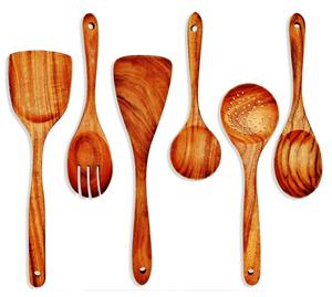 Ecocraft <b>Wooden</b> Spatula for <b>Cooking</b> set of 6 SELLING Hot Selling Bowl Set Made in India Includes <b>Wooden</b> Salad Server Set - Product Image 1