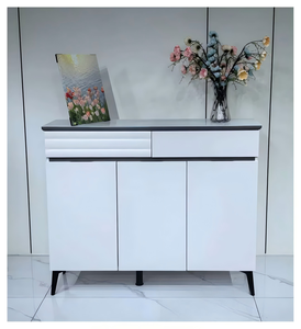 Meuble à chaussures autoportant moderne, couleur blanche, design minimaliste, meuble de salon, console de rangement gain de place - Product Image 1