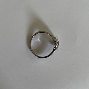 925 Sterling Silver Shah Gems Romantic <b>Adjustable</b> <b>Ring</b> for Women Natural Garnet White Topaz Inlay Setting Rhodium for Engagement - Product Image 5