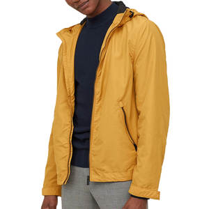 Veste coupe-vent à capuche zippée de haute qualité 2026, blocs de couleur, logo personnalisé, fine, pour hommes, course à pied, imperméable - Product Image 2