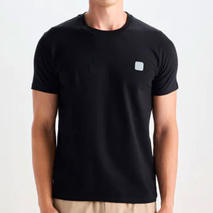 Camisetas Personalizadas de Moda Urbana 2025, Último Modelo, Negras, Unisex, 100% Algodón, Transpirables, con Logotipo Impreso Personalizado para Hombre - Product Image 5