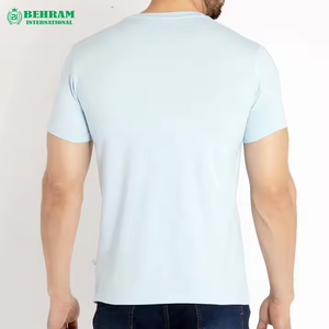 T-shirt personnalisé en polyester/coton à col rond, coupe ample, impression numérique du logo, manches durables anti-boulochage, écologique, pour homme - Product Image 1