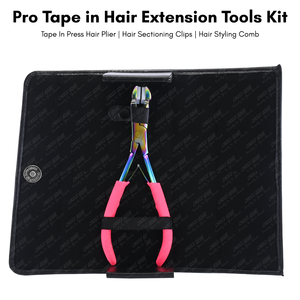 Outils d'extension de cheveux les plus vendus pince à ruban en acier inoxydable avec coussinets souples pince d'extension de cheveux outil de liaison de trame de cheveux - Product Image 6