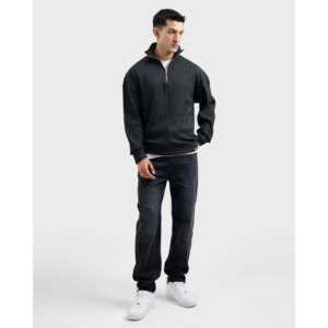 เสื้อสเวตเตอร์คอเต่าแบบซิป ¼ ตัว แขนยาวครึ่งแขน ทรงเข้ารูป ผ้าแคชเมียร์ สำหรับฤดูใบไม้ร่วงและฤดูหนาว  ลายพิมพ์โลโก้ ปิดด้วยซิป - Product Image 1