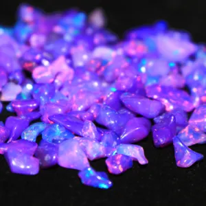 紫色染色天然埃塞俄比亚粗糙美丽火和优质手工制作珠宝